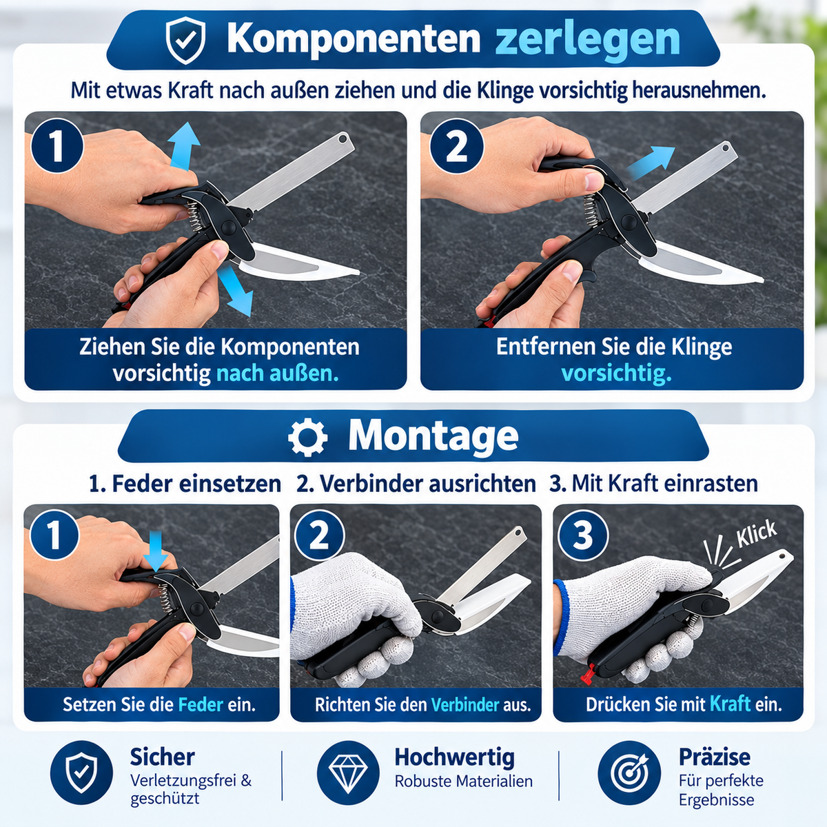Schneidebrett-Schere
